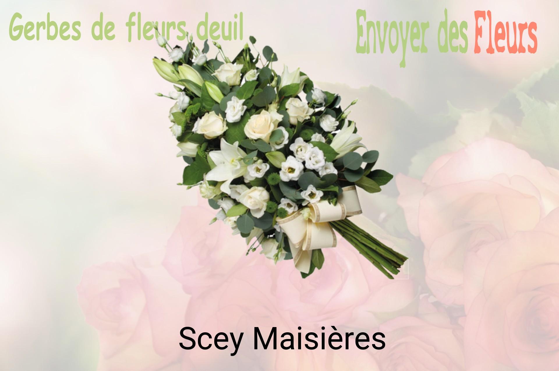 Gerbe de fleurs de deuil livrée à Scey-Maisières